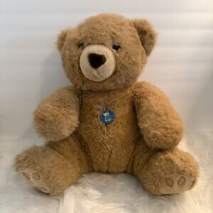 Vintage 1986 Dakin Light Brown Teddy Bear Plush Paw Pads 17” Rare